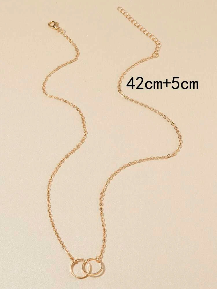 Double Circle Karma Necklace - BEYOUtify Boutique