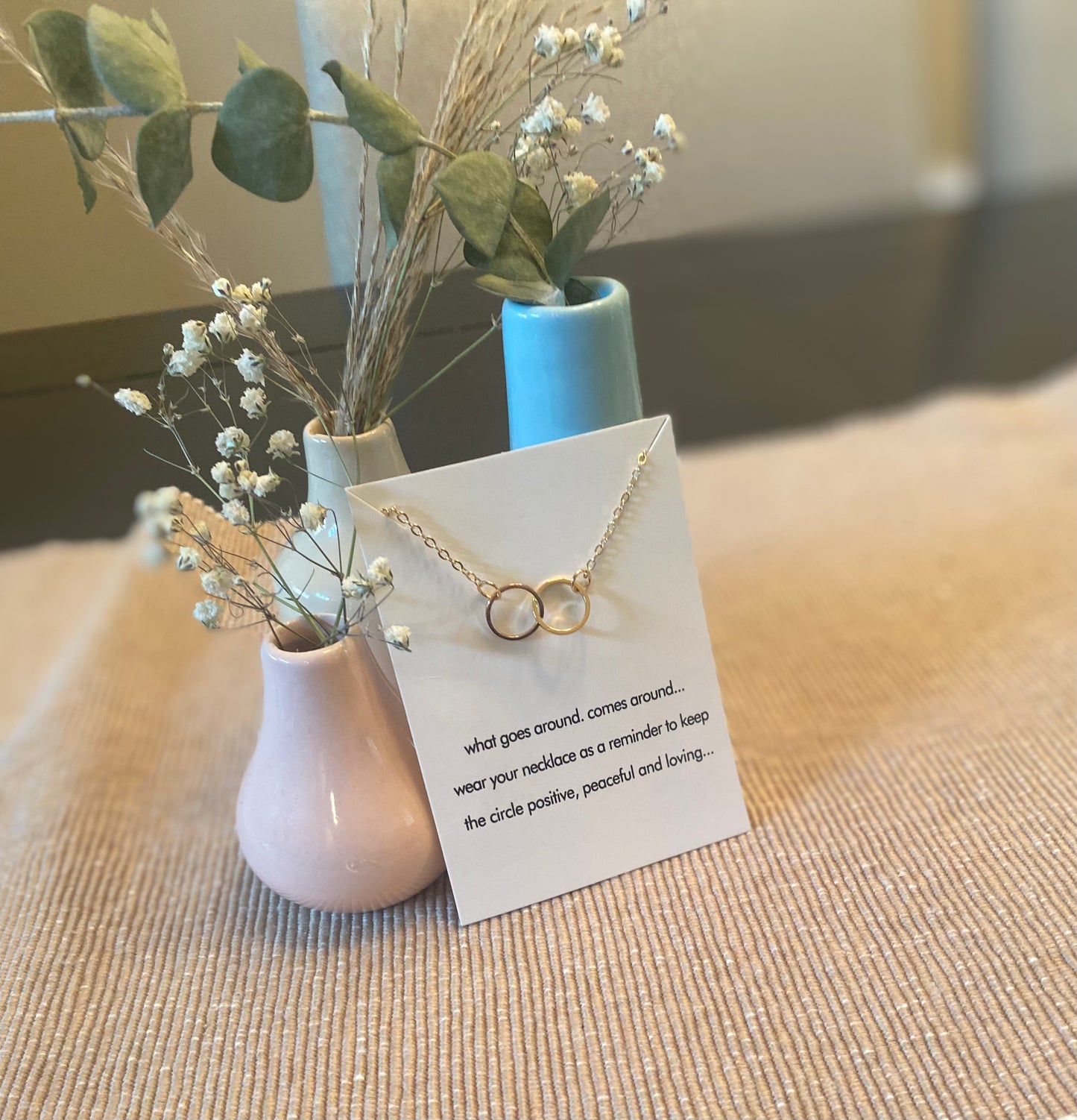Double Circle Karma Necklace - BEYOUtify Boutique