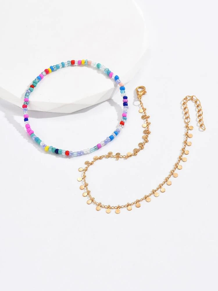 Color Block Anklet - BEYOUtify Boutique