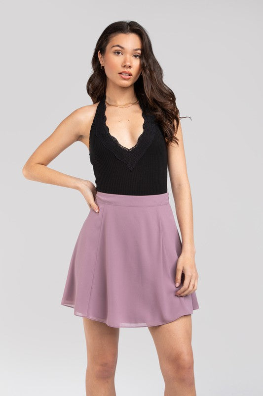 FLARE MINI SKIRT (BLACK) - BEYOUtify Boutique