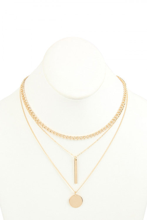 Layered Chain Necklace(Gold) - BEYOUtify Boutique