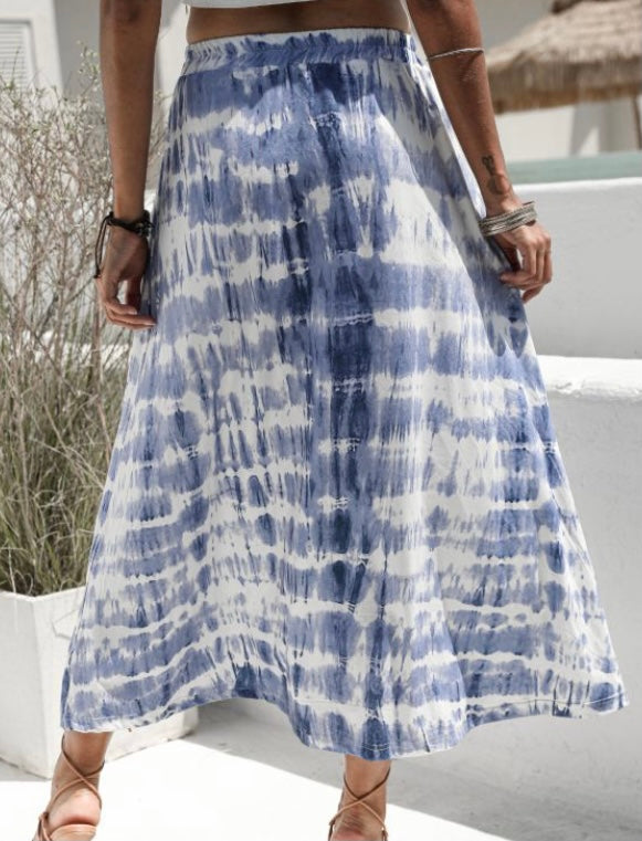 Give Me All The Tie-Dye Skirt (Blue) - BEYOUtify Boutique