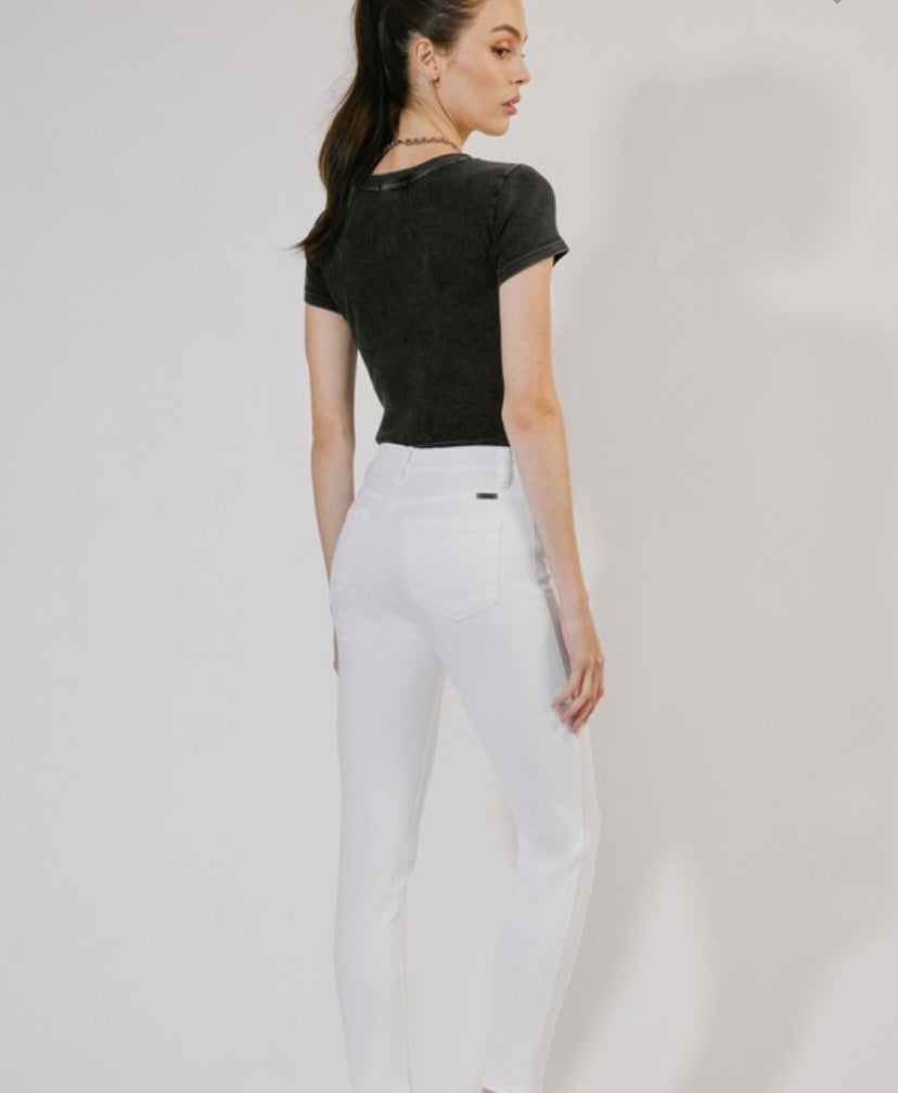 KanCan Ankle Skinny Jeans (White) - BEYOUtify Boutique