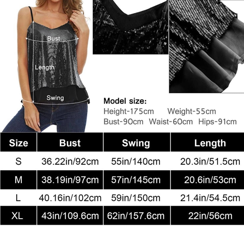 Sweet Fling Sequin Tank Top (Black) - BEYOUtify Boutique