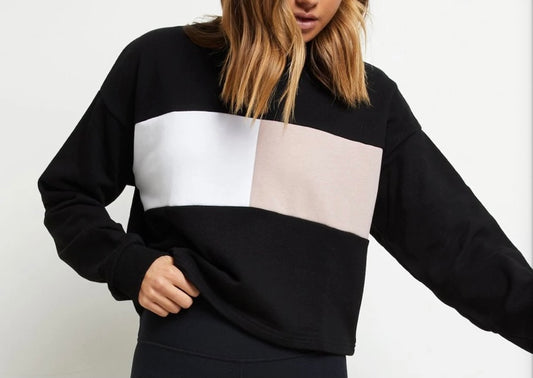 Heidi Block Pullover (Navy) - BEYOUtify Boutique