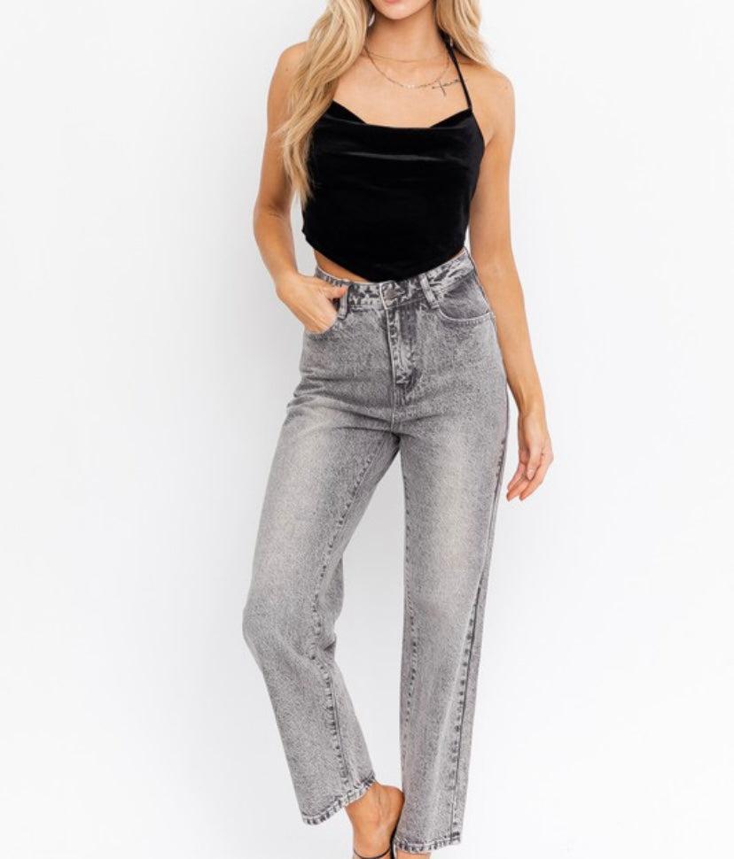 Ultimate Babe Velvet Crop Top (Black) - BEYOUtify Boutique
