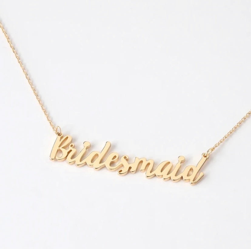 Will You Be My Bridesmaid Necklace (Gold) - BEYOUtify Boutique
