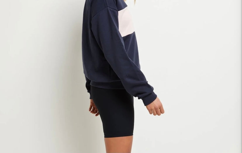 Heidi Block Pullover (Navy) - BEYOUtify Boutique