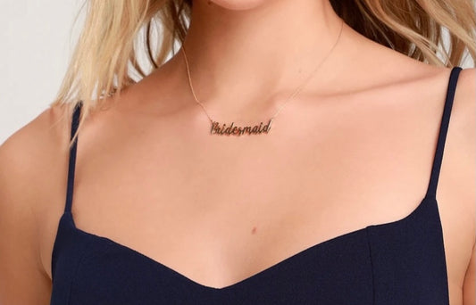 Will You Be My Bridesmaid Necklace (Gold) - BEYOUtify Boutique