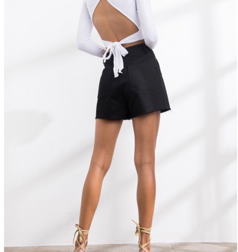 BEYOUtify Basic Tie Back Top (White) - BEYOUtify Boutique