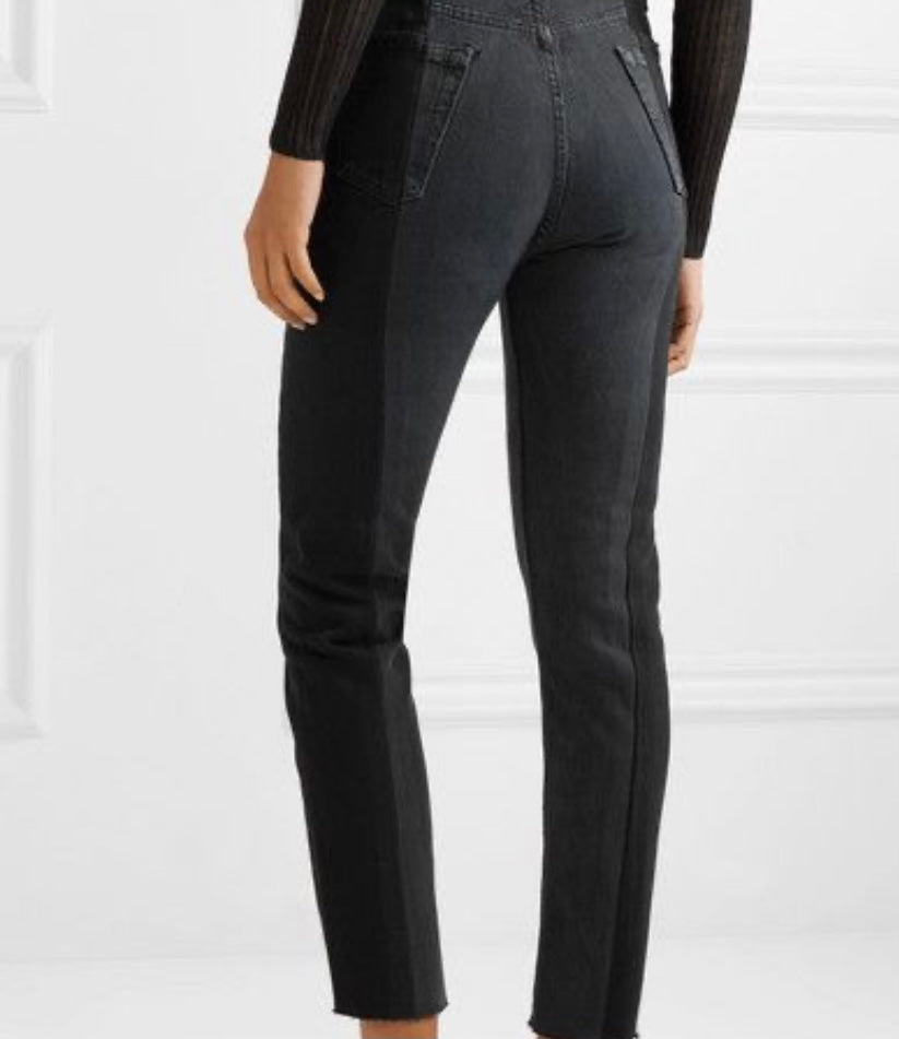 Color Block Jeans (Black) - BEYOUtify Boutique