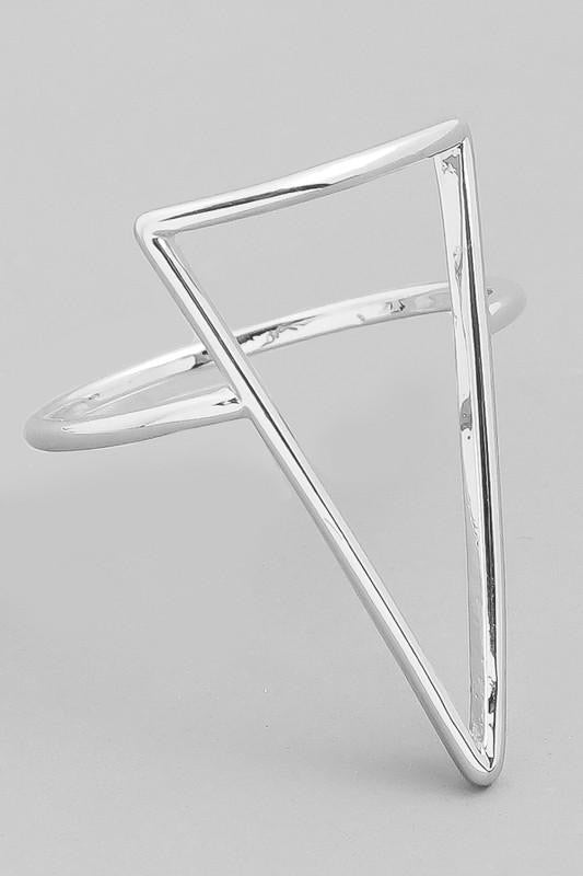 TRIANGULAR CUTOUT RING (SILVER) - BEYOUtify Boutique