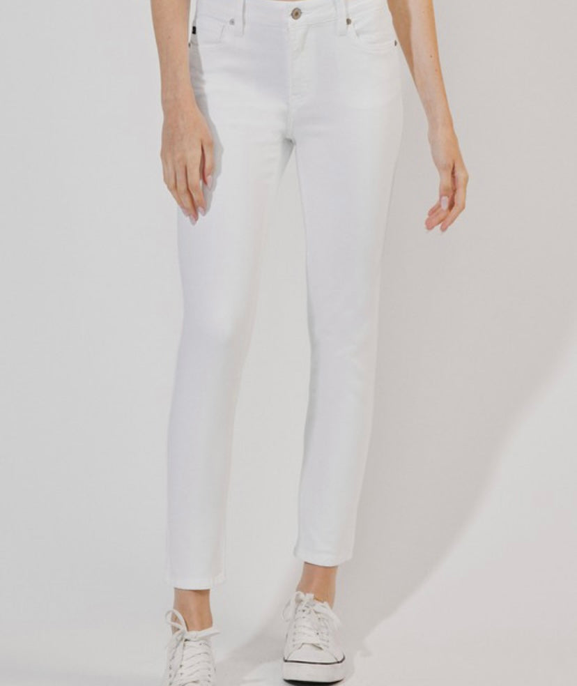 KanCan Ankle Skinny Jeans (White) - BEYOUtify Boutique
