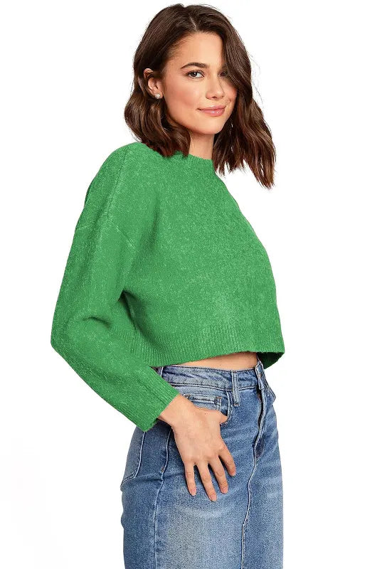 Cloud Crop Sweater - BEYOUtify Boutique 