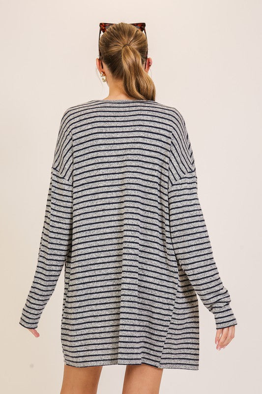 Stripped Cozy Cardigan