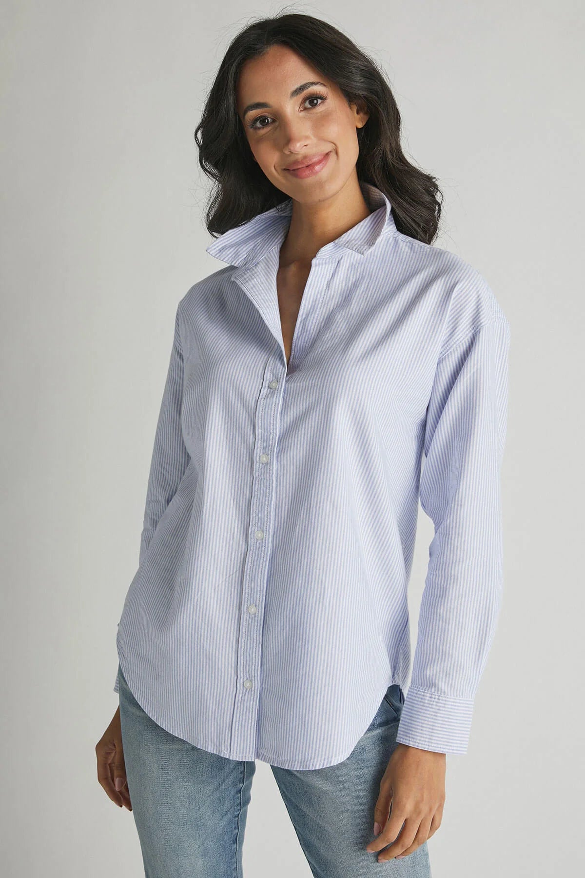 Lunch Lounge Striped Button Down - BEYOUtify Boutique 