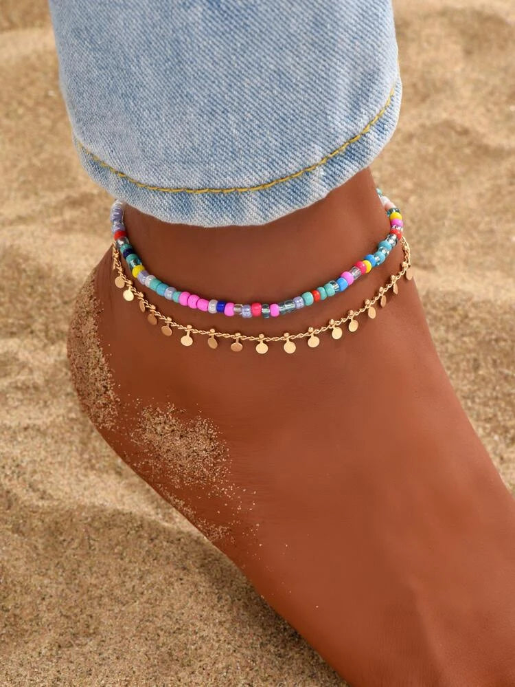 Color Block Anklet - BEYOUtify Boutique 
