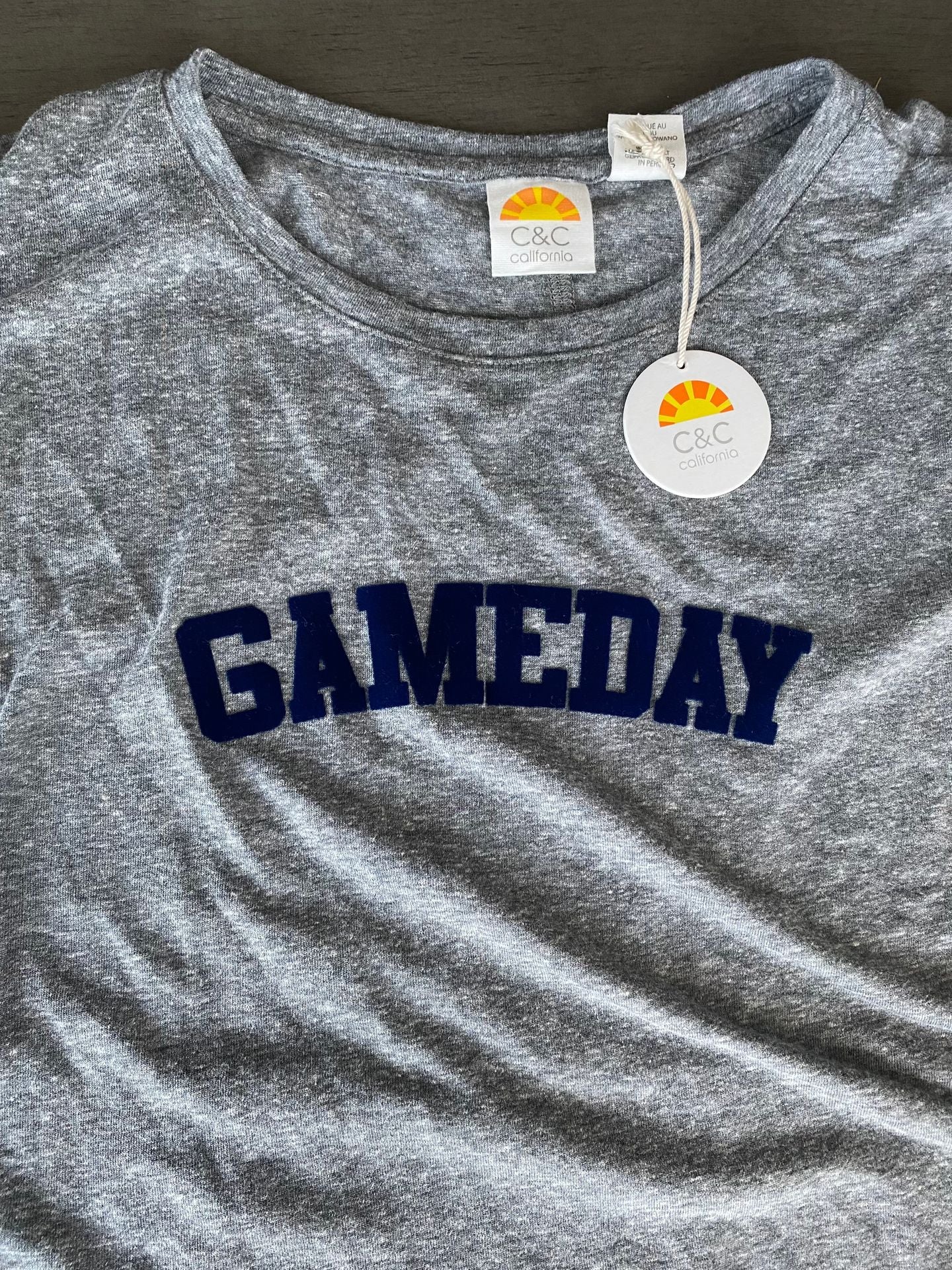 Game Day Graphic Tee(Gray) - BEYOUtify Boutique 