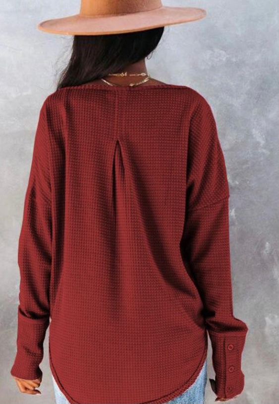 Sweater Pullover (Burgundy) - BEYOUtify Boutique 