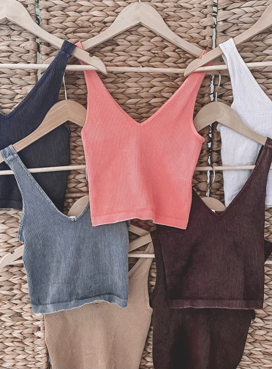 Just Chill Ribbed Crop Top (Plum) - BEYOUtify Boutique