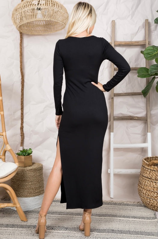 Dancing In The Moon Light Dress (Black) - BEYOUtify Boutique 