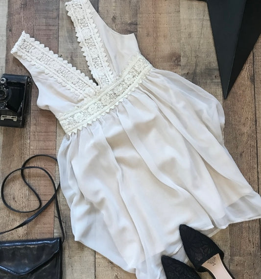 Love At First Glance Dress (Cream) - BEYOUtify Boutique 