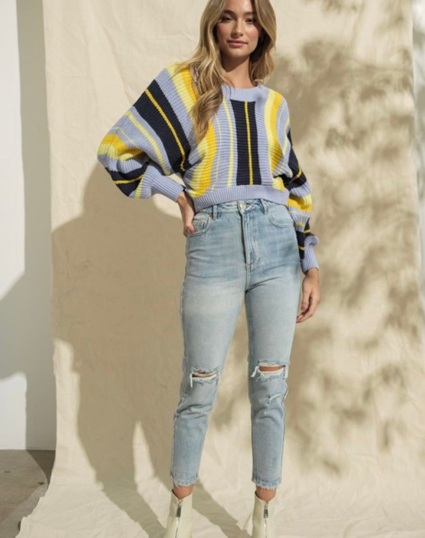 Haley Dolman Cropped Sweater - BEYOUtify Boutique 