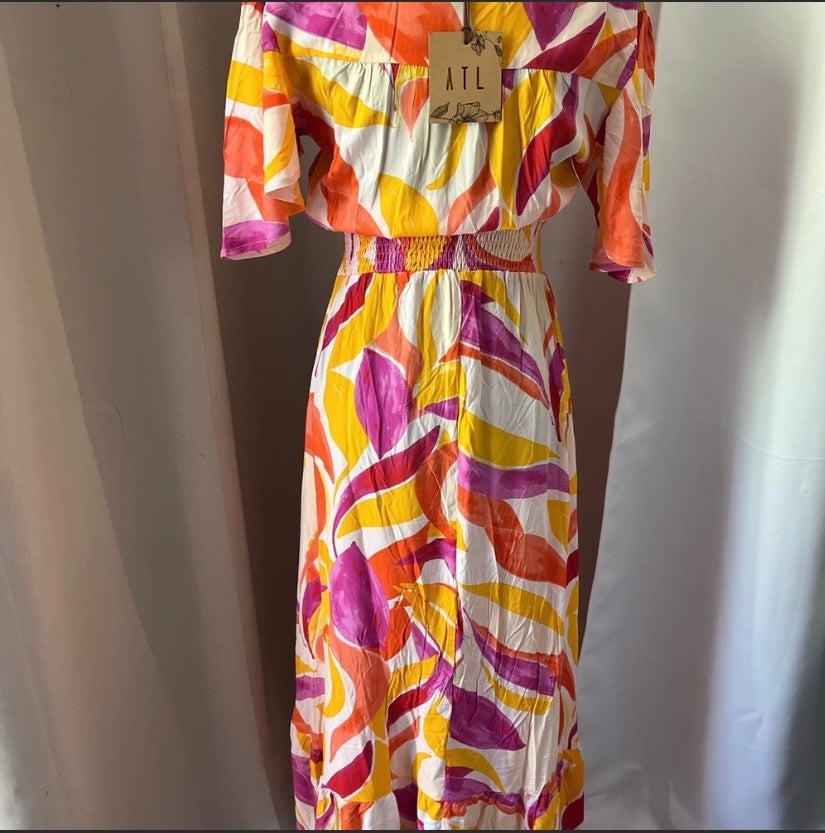 Swish Boho Maxi Dress (Pink & Orange) - BEYOUtify Boutique 