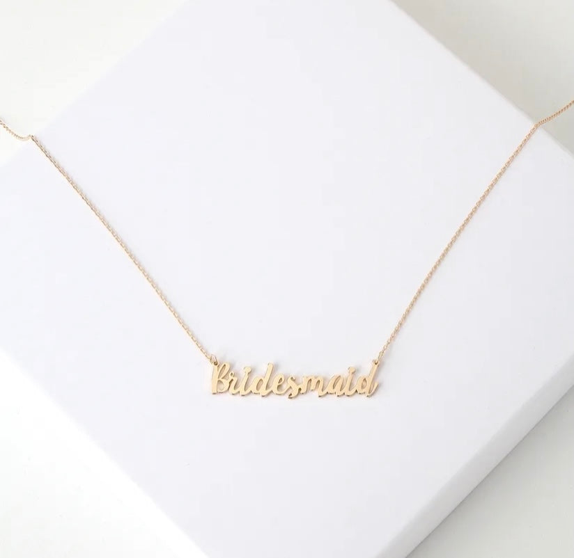 Will You Be My Bridesmaid Necklace (Gold) - BEYOUtify Boutique 