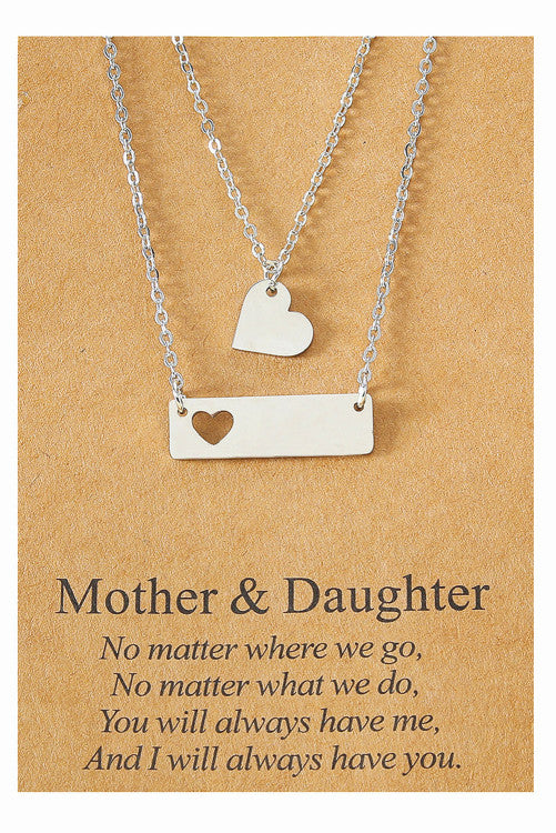 Hollow Heart Mother-Daughter Necklace - BEYOUtify Boutique 