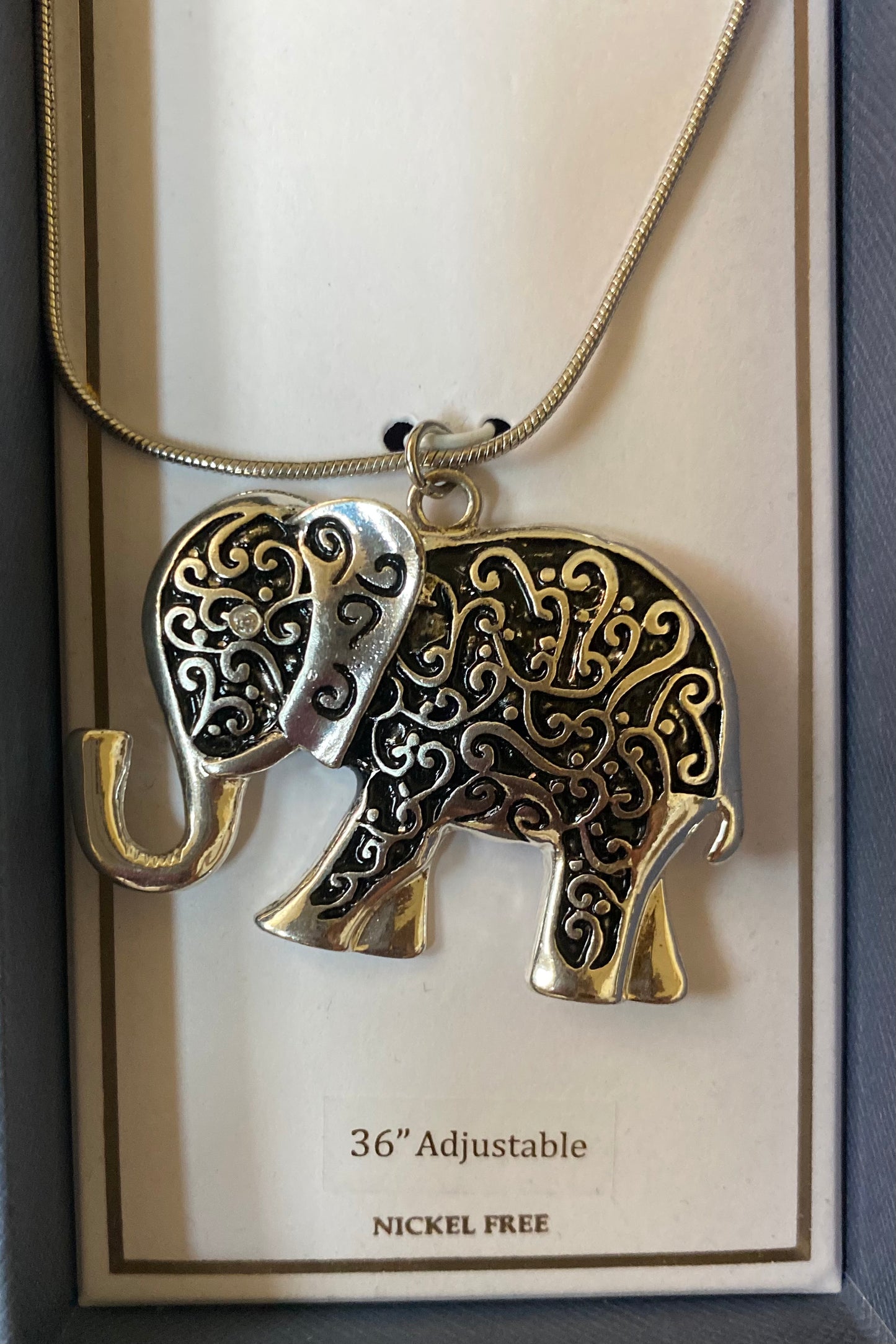 Save The Elephants Necklace (Silver) - BEYOUtify Boutique 