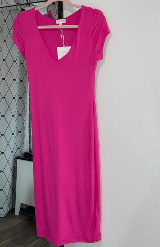 Bubblegum Pink MIDI Dress - BEYOUtify Boutique 