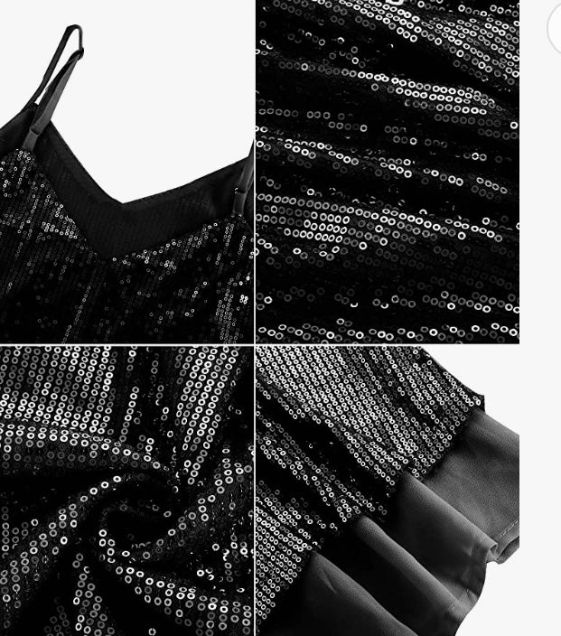 Sequin Black Tank Top - BEYOUtify Boutique 