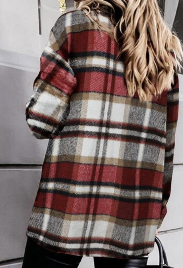 All I Ever Wanted Plaid Shacket (Red) - BEYOUtify Boutique 